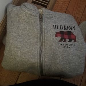 Old navy size 10-12 zip up sweater Sherpa lined!